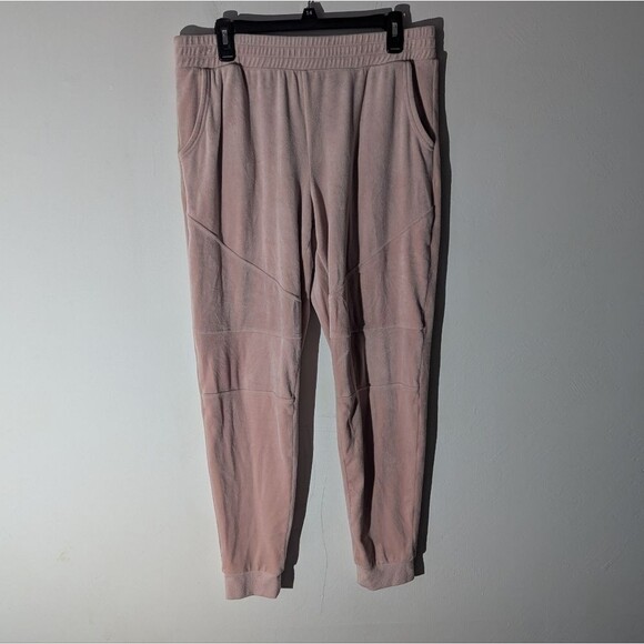 Joe's Jeans Pink Velour Joggers Sweatpants Women's Size Large - Picture 1 of 7